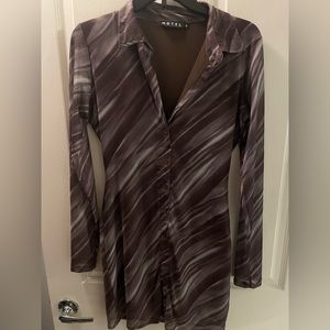 Motel Rocks Button Down Bodycon dress